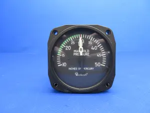 Beech D95A United Inst. Manifold Pressure Gauge P/N 6122 WARRANTY (1125-1748)